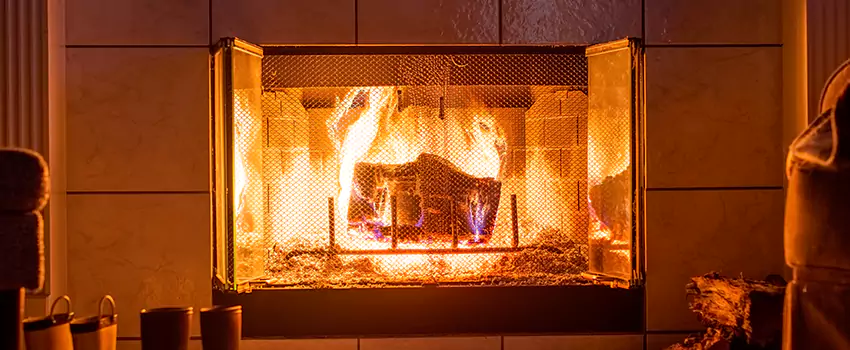 Mendota Hearth Landscape Fireplace Installation in Monroe, Michigan