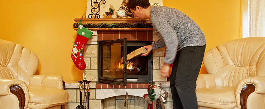 Rusted Metal Fireplace Restoration in Monroe, Michigan