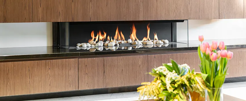 Double-height Fireplace Design Refurbishment in Monroe, Michigan